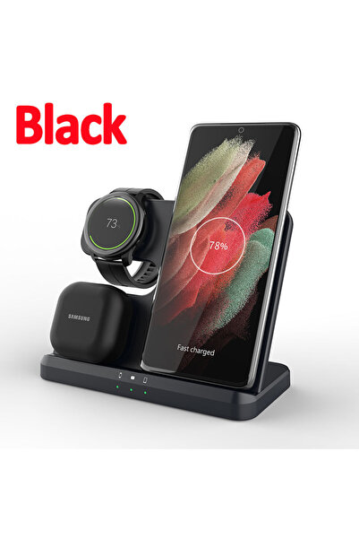 Vikefon GY-Q10B 15W 3 In 1 Wireless Charger Stand Fast Charging Dock Station ...