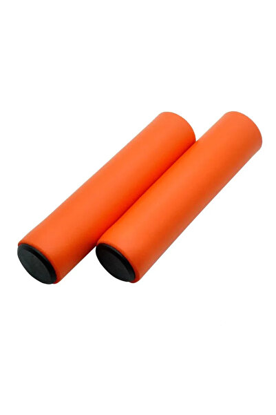 Choice 05 orange 1 pair bicycle grips super light silicone non-slip shock abs...