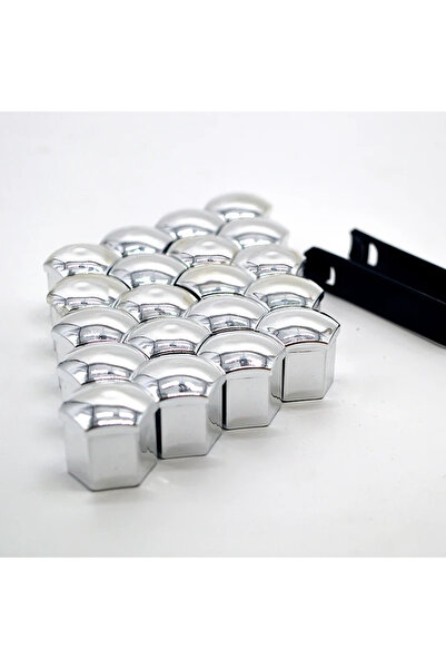 Choice23 19mm 20pcs Plated Silver 20 Pcs Car Wheel Nut Caps 17mm/19mm/21mm Au...