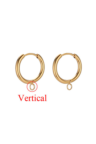 Choice1 Gold color V 10pcs Stainless Steel Gold Color Plated Huggie Earrings ...