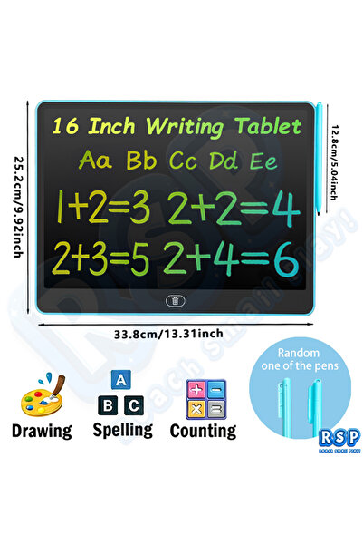 Choice 16 inch light blue 13/16 Inch LCD Drawing Tablet Writing Board Color D...