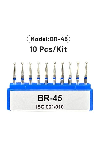 Choice20 BR-45 AG 1 Box Dental Diamond Burs Drill for High Speed Handpiece De...