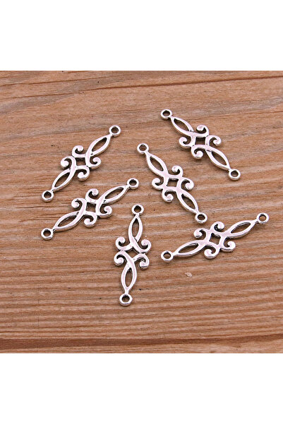 Choice1 Antique Silver 30pcs 9*29mm 3 Color Hollow Flower Connectors Charms P...