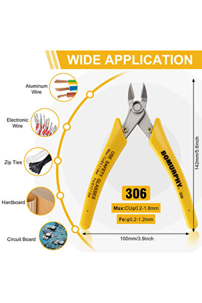 Choice1 306 Stainless Steel Diagonal Pliers High Hardness and Precision Elect...