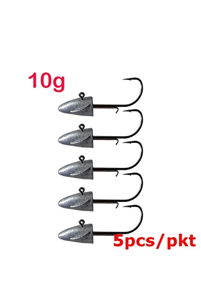 Choice 10g 5pcs 10pcs/pkt Swim Bait Soft Fishing Lure 7.5mm 2.1g Jig head hoo...