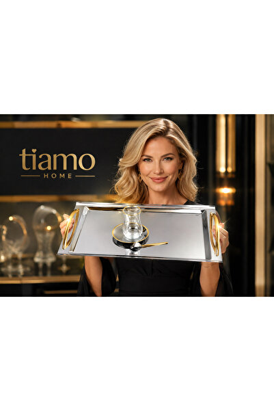 Tiamo Elissa Çay Tepsi Gold