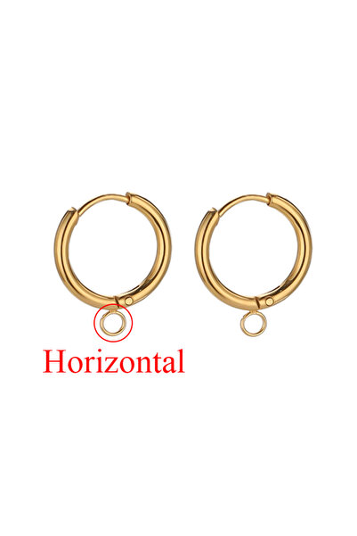 Choice3 Gold color H 10pcs Stainless Steel Gold Color Plated Huggie Earrings ...