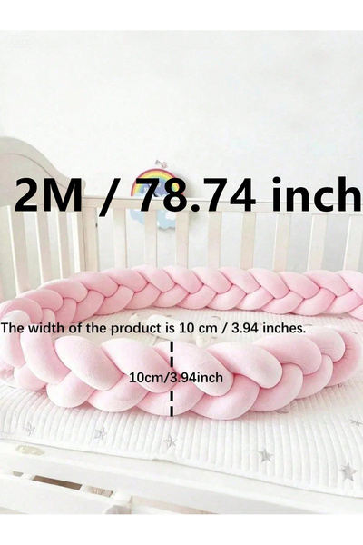 Choice 2M Baby Crib Protector Bed Braid Knot Cushion for Infant Kids 3 Shares...