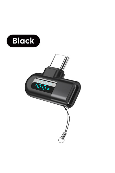 Choice black elough 6A Digital Display Type C to Type C OTG Adapter for 120W ...