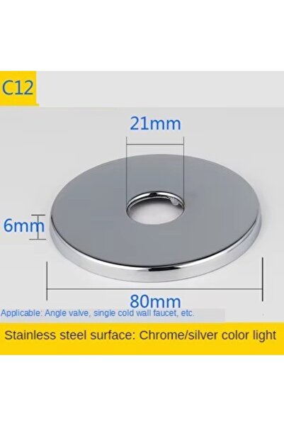 Choice13 C12-2pcs 2PCS 1/2"3/4"Faucet Decorative Cover Stainless Steel Water ...