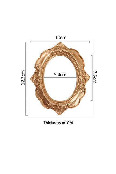 Choice Golden-1 Mini gold small photo frame shooting props retro European sty...