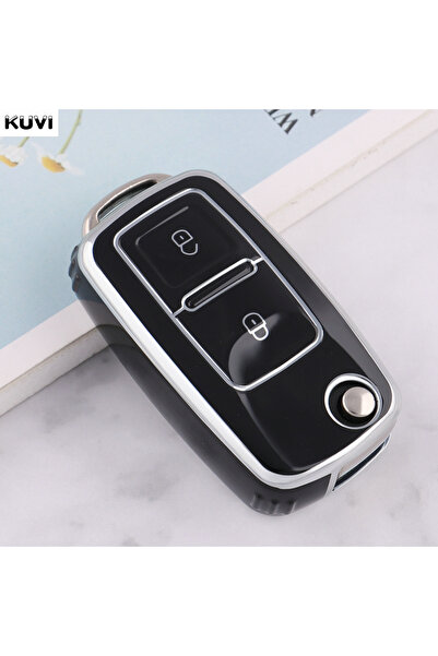 Choice 2 button Black 2 3 Buttons TPU Car Key Case Cover Shell For VW Volkswa...