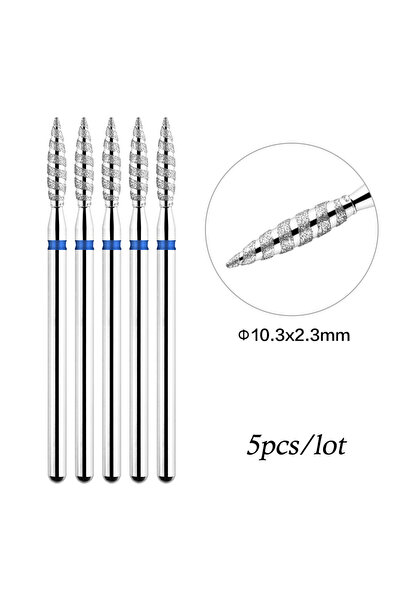 Choice11 TP-243LX-025B TP 5pcs/lot Flame Nail Bits 3/32'' Diamond Nail Drill ...