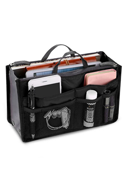 Choice Black Women Cosmetic Organizer Bag Nylon Travel Insert Organizer Handb...
