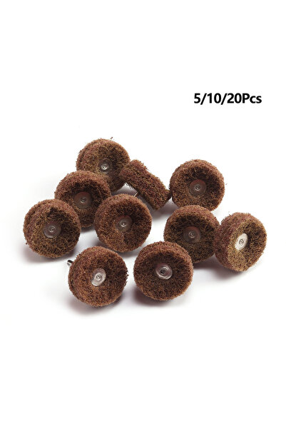 Choice4 20pcs Yellow 20/10/5pcs Nylon Mini Drill Abrasive Brush 25mm Buffing ...
