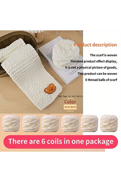 Choice 01 6 Thread Balls+1 Teddy Bear Jewelry Handmade Gift Woven Scarf Threa...
