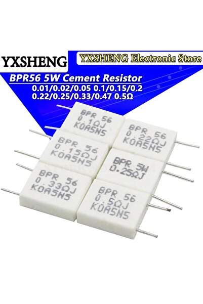 Choice7 0.33 ohm 10PCS BPR56 5W 0.001 0.1 0.15 0.22 0.25 0.33 0.5 Ohm Non-Ind...