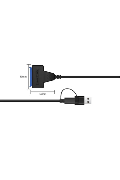 Alfais 4204 2in1 USB 3.0 Type-C to 2.5 Inch Sata Hdd Ssd Converter Converter