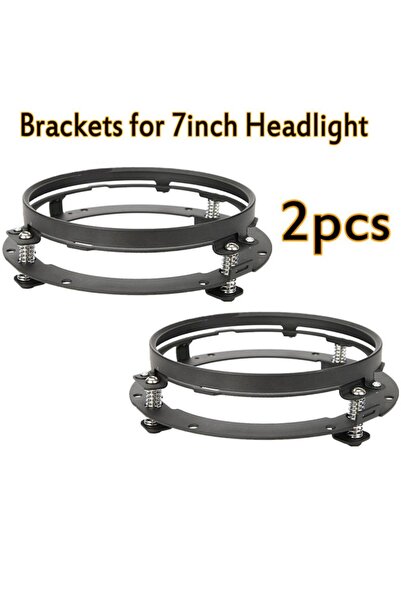 Choice14 2pcs Black Bracket 2x Car 7 Inch Led Headlight Hi/Low H4 Halo Angle ...