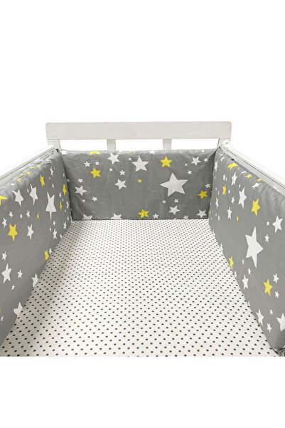 Choice Yellow White Star Baby Bumper Chichonera Crib Cot Protector Infant Cot...
