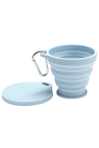 Choice Blue Foldable Silicone Water Cup Portable Reusable Food-Grade Silicone...