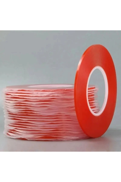 Choice1 10mm 0.2MM 1/2/3/5/10mm 50M Strong Acrylic Adhesive PET Red Film Clea...