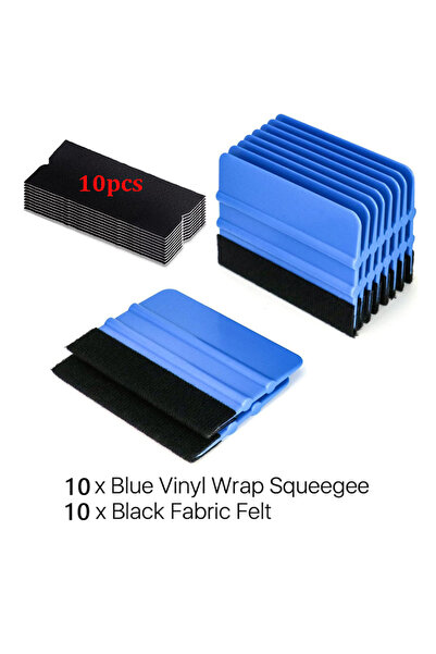 Choice7 10 Blue with 10Felt Vinyl Squeegee Tool 4 Inch Car Sticker Carbon Fil...