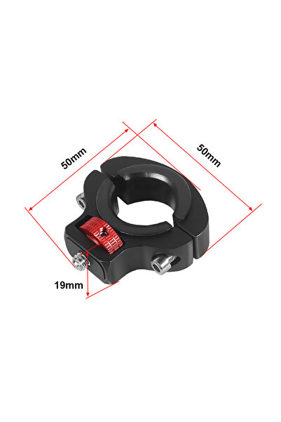 Choice Cycling Black Red Clip 1/4" Screw Motorcycle Handlebar Clip Holder Bik...