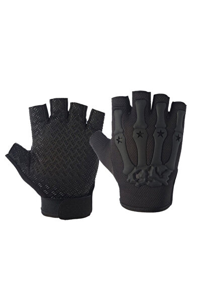 Choice3 Single code Black Tactical Riding Fingerless Gloves Non-slip Half Fin...