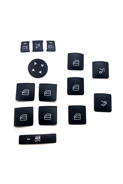 Choice 14pcs per set Car Window Glass Lift Button Sticker Door lock Unlock Bu...