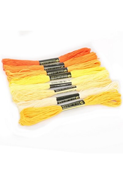 Choice 6 Strands yellow 8/12/24/36Pcs Multicolor Similar DMC Thread Cross Sti...