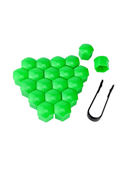 Choice19 19mm 20pcs Green 20 Pcs Car Wheel Nut Caps 17mm/19mm/21mm Auto Hub S...