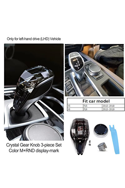 Choice4 EVO-X5 X6 F Series Crystal Gear Shift Lever Knob Set For BMW 5 Series...