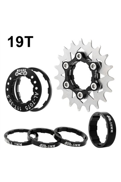 Choice 19T Black MUQZI Single Speed Cassette Cog 12T 13T 14T 15T 16T 17T 18T ...