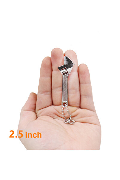 Choice1 مفتاح ربط صغير فضي قابل للتعديل مقاس 2.5/4 بوصة، مفتاح ربط مفتوح الطر...