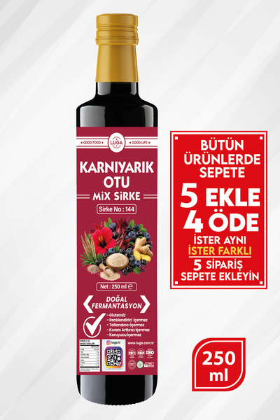 Luga Karnıyarık Otu Mix Sirke - Karnıyarık, Hibisküs, Aronya, Yaban Mersini, ...