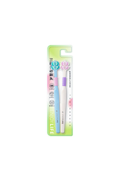Choice1 Blue and white 3D Stereo Three-Sided Toothbrush Ultra Fine Soft Hair ...