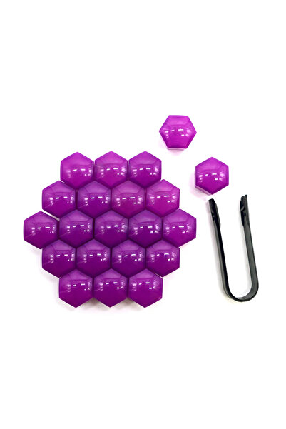 Choice14 19mm 20pcs Purple 20 Pcs Car Wheel Nut Caps 17mm/19mm/21mm Auto Hub ...