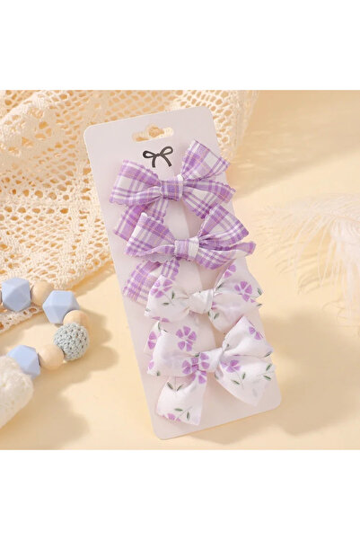 Choice6 FJ5135-4D 4Pcs/Set Baby Girls Hair Accessories Sweet Plaid Flowers La...