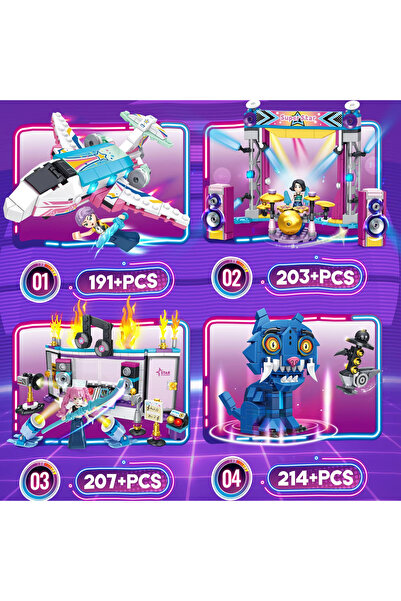 Choice5 NO BOX 815PCS MOC K-Style Fantasy Squad Building Blocks, Creative DIY...