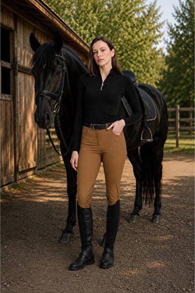 PEUR RIDER SHOP Active Women's Knee Riding Pants Brown