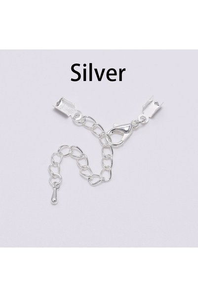 Choice 3mm x 10pcs Silver 10Pcs/lot Crimp End Caps Bead Lobster Clasps Extend...