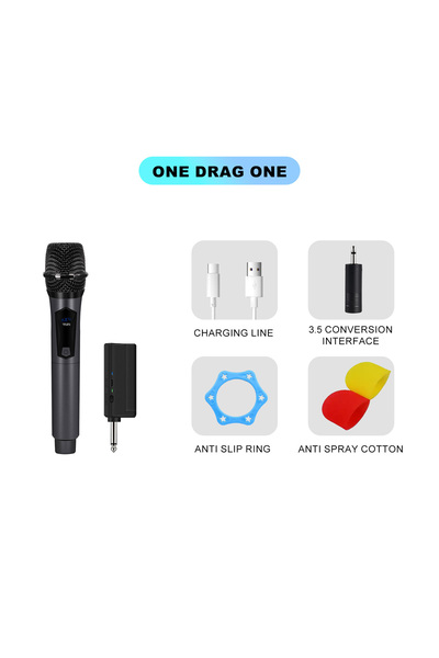 Choice4 ZS108-1 1 mic Wireless Microphone 2 Channels UHF Fixed Frequency Hand...