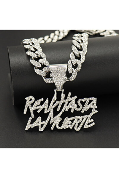 Choice Sliver Color ZAKOL Hip Hop Letter Pendant Necklace for Women Men Shiny...