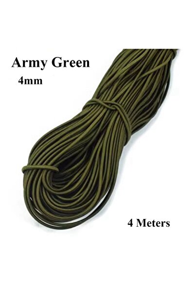 Choice1 Army Green-4mm High-Quality Outdoor Strong Elastic Rope 4 Meters Leng...