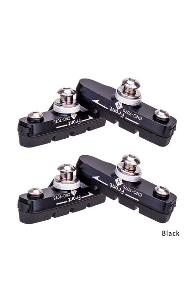 ZTTO Black 2 Pairs Road Bike Brake Shoes C Caliper Hoof Replaceable Pads CNC ...