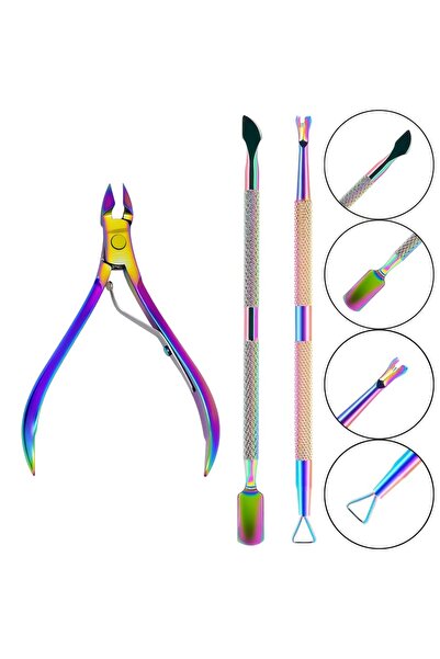 choice2 01 2/3Pcs/lot Professional Stainless Steel Multicolor Nail Cutter Sci...
