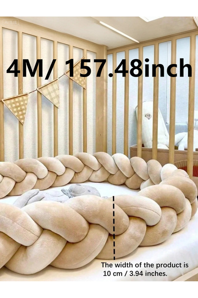 Choice 4M Baby Crib Protector Bed Braid Knot Cushion for Infant Kids 3 Shares...