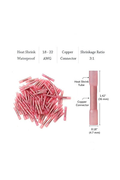 Choice1 100pcs 100PCS Assorted Fullly Insulated Heat Shrink Butt Splice Conne...