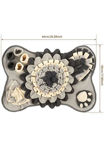 Choice 64x43cm Grey Dog Snuffle Mat Pet Toys Interactive Training Sniff Natur...